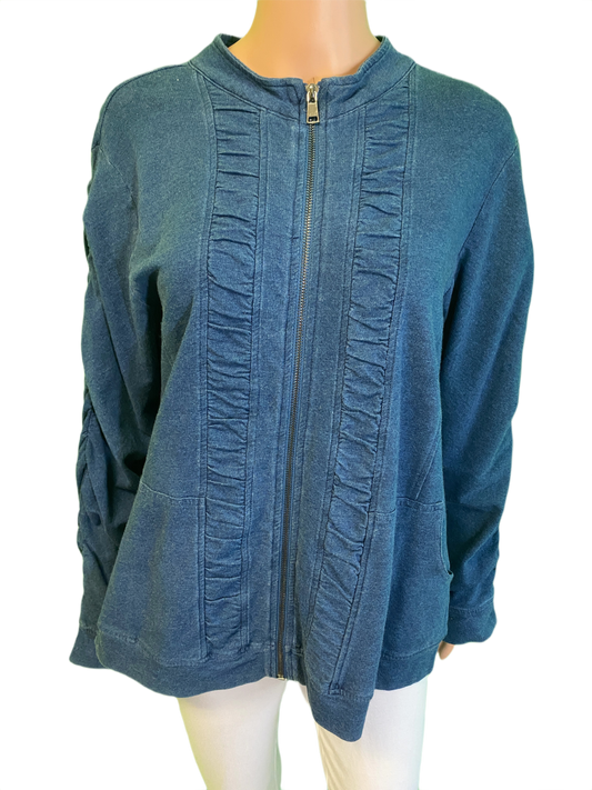 Ruched Full Zip - Wild Palms Jacket