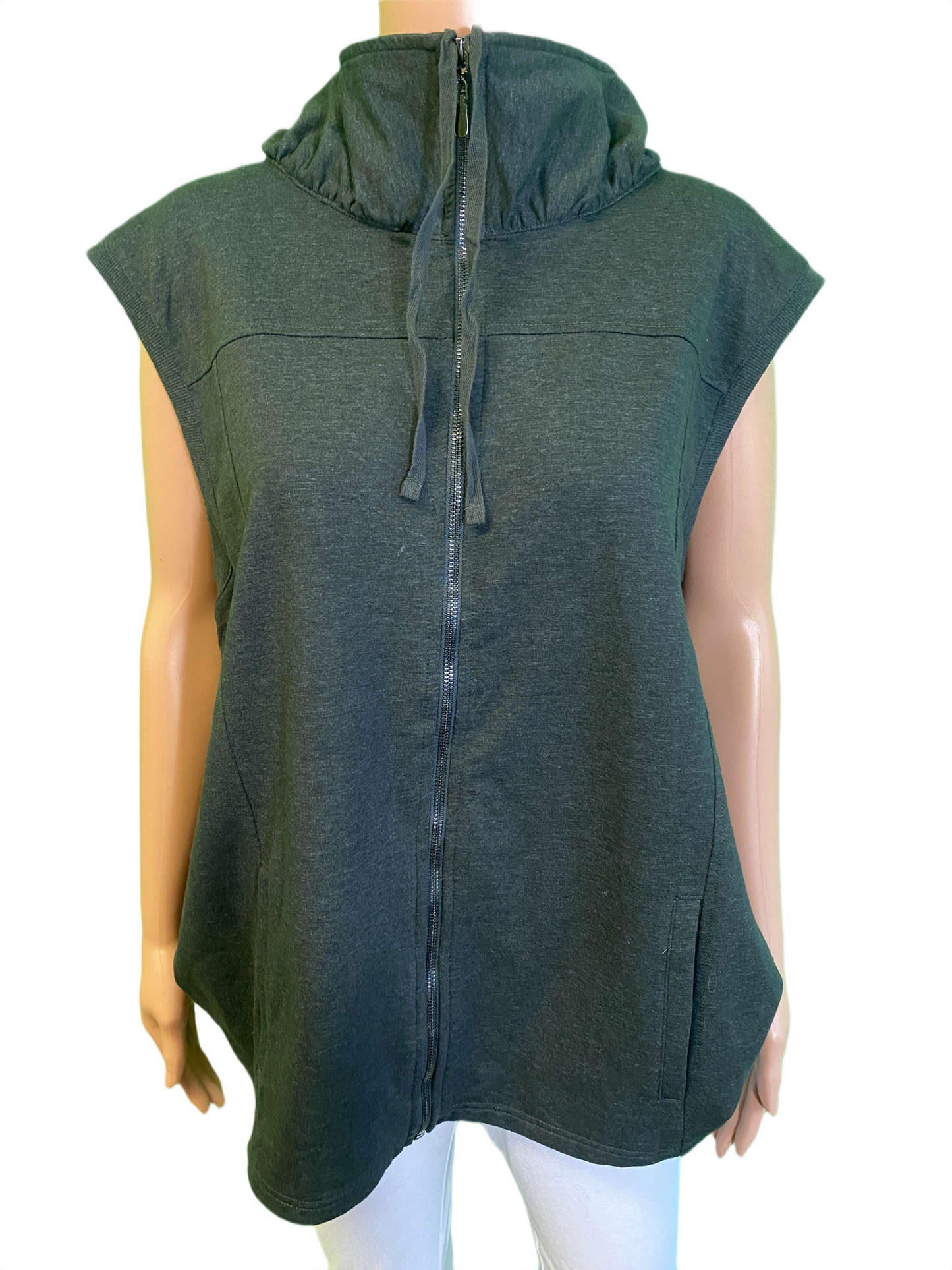 * Zip-Up Tie Collar - Wild Palms Vest