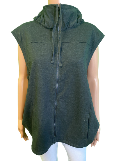 * Zip-Up Tie Collar - Wild Palms Vest