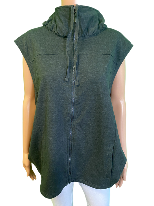 * Zip-Up Tie Collar - Wild Palms Vest