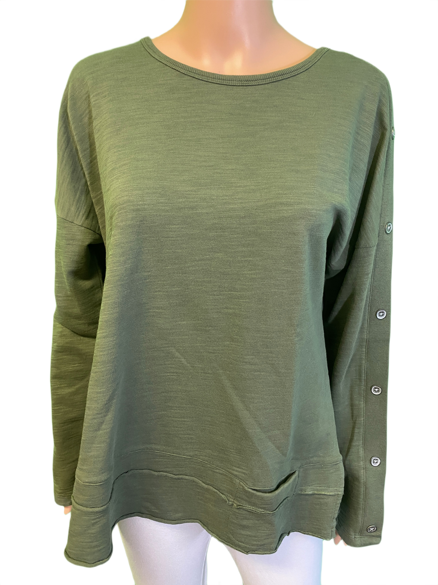 Longsleeve Button Sleeve - Wild Palms Top