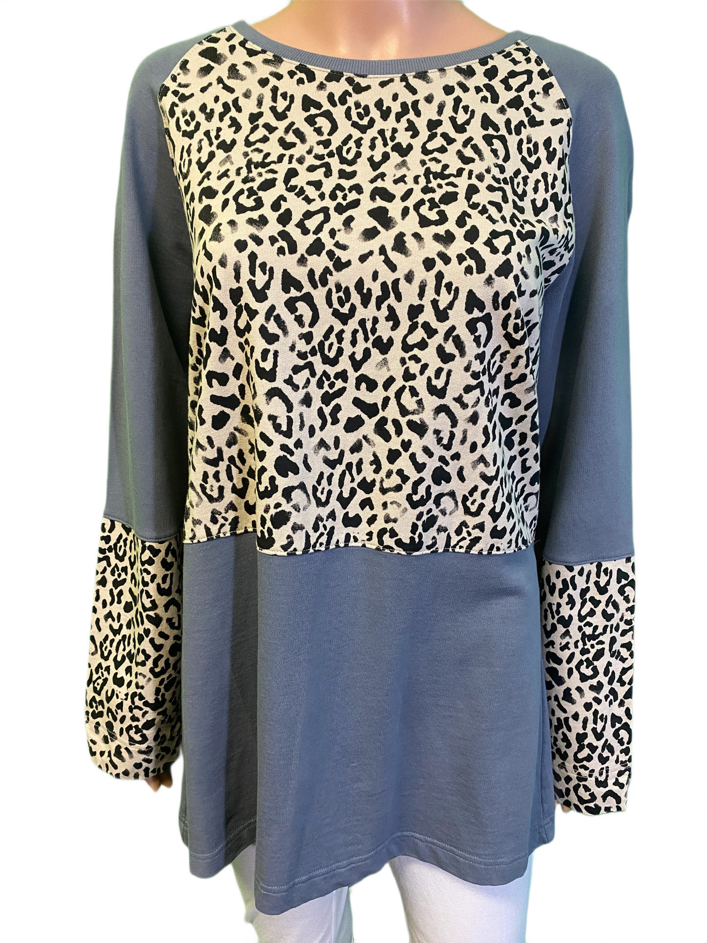 Leopard Print Scoop Neck - Wild Palms Top