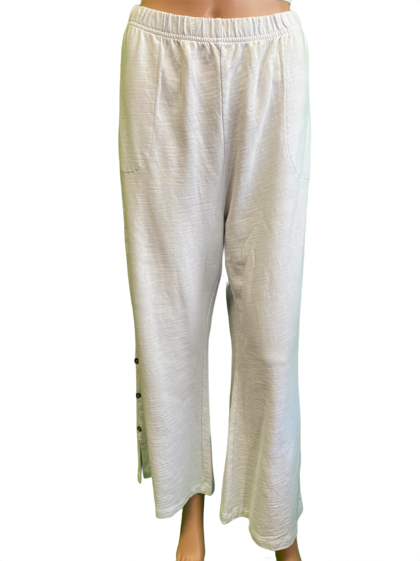 * Side Slit Button-Up Flood - Wild Palms Pant