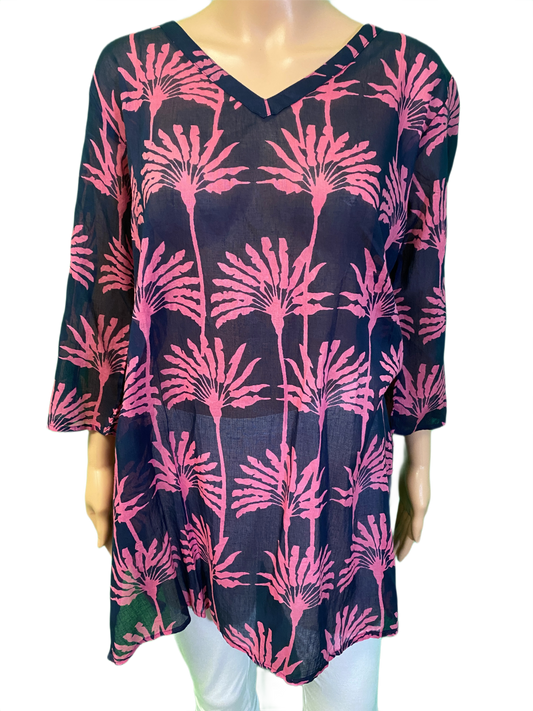 * Umbrella Palm Tunic - West Indies Top