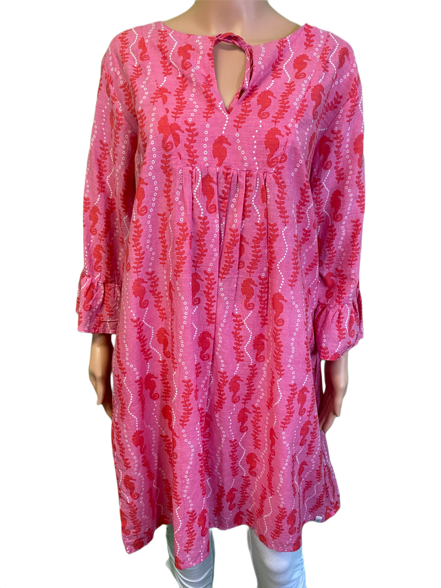 * Sea Garden Ruffled Sleeve - West Indies Dress
