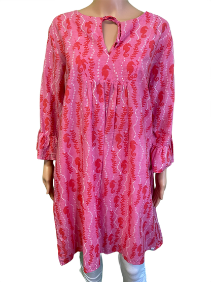 * Sea Garden Ruffled Sleeve - West Indies Dress