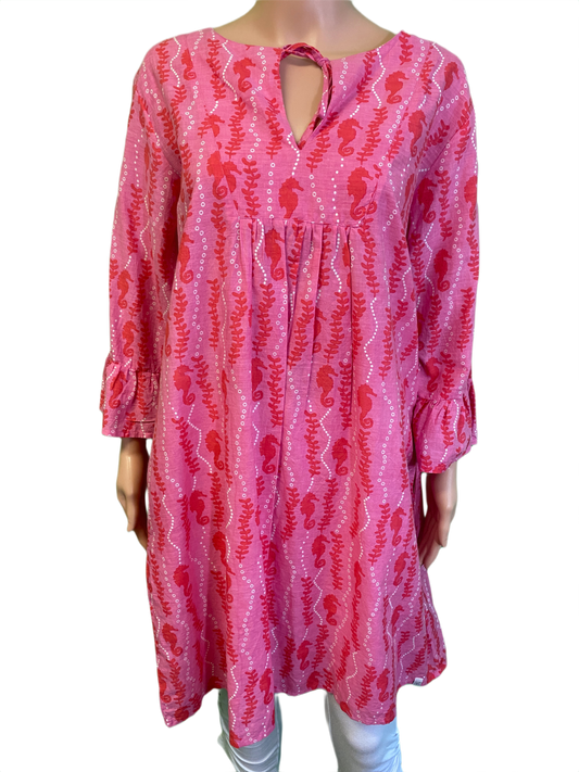 * Sea Garden Ruffled Sleeve - West Indies Dress