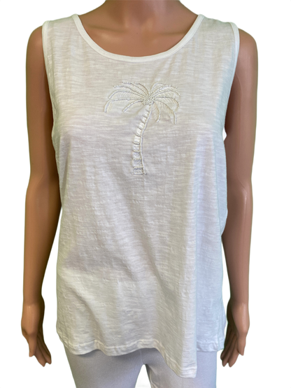 * Palm Tree Beaded - West Indies Tank