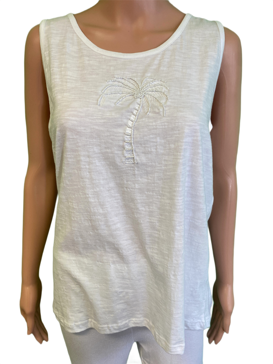 * Palm Tree Beaded - West Indies Tank