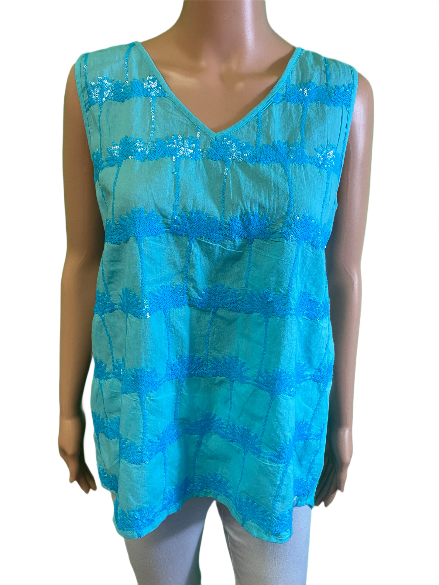 * Sequin Palm Tree - West Indies Tank