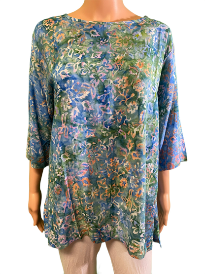 * Back-Button Batik - Hand Kreation Top