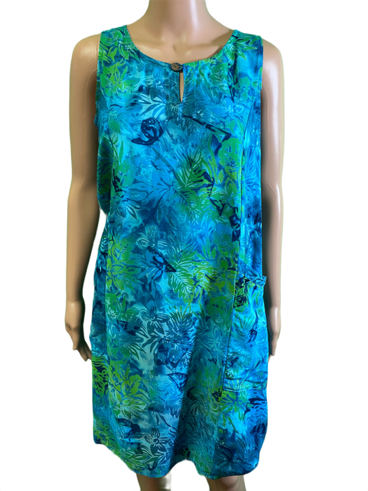 * Floral 1-Button Tank - Hand Kreation Dress