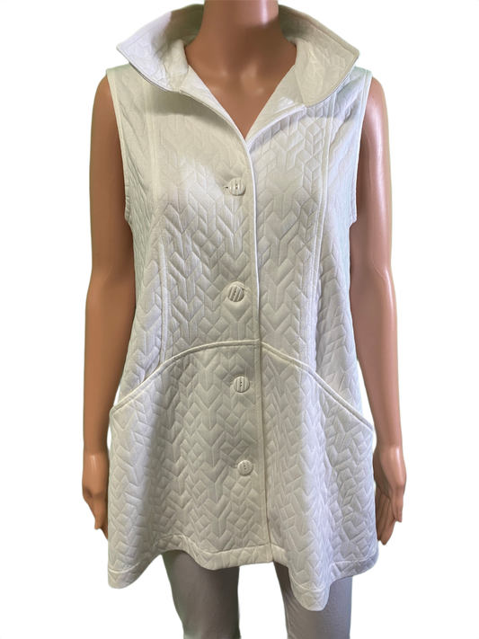 * Quilted Button-Up - Pure Essence Top