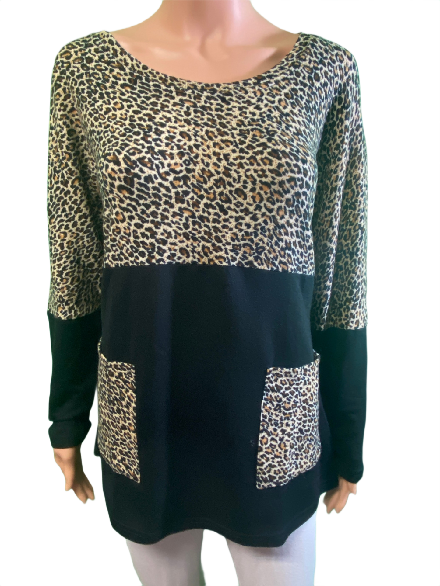 * Leopard Pocket - Cubism Top