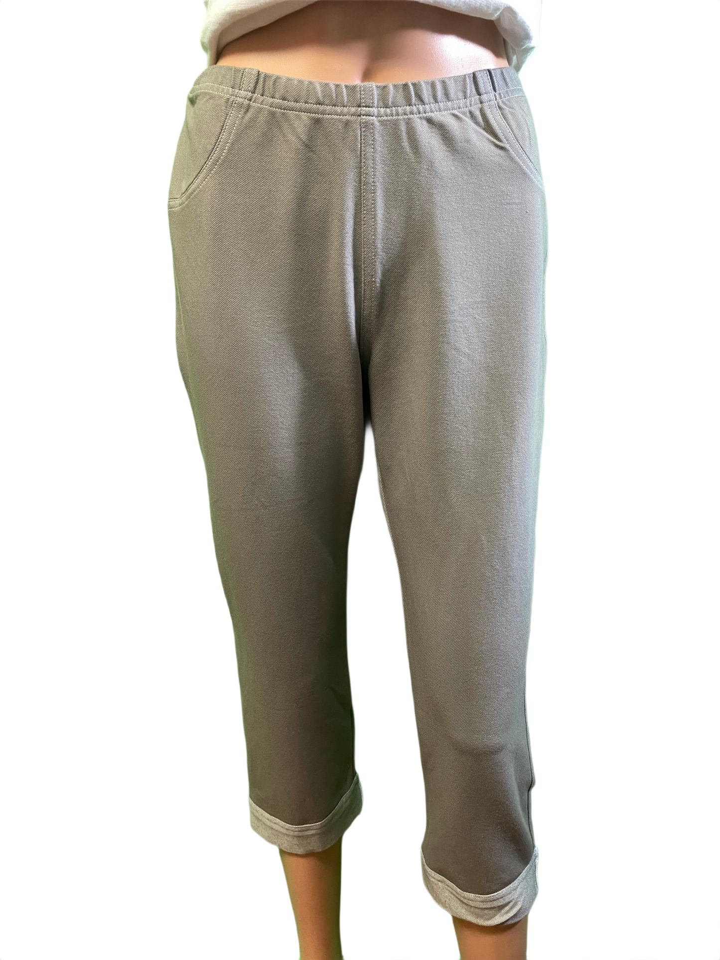 * Stretch Denim Roll-Up - Sun Moda Capri
