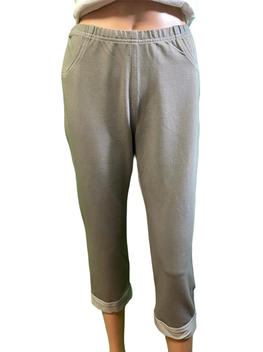 * Stretch Denim Roll-Up - Sun Moda Capri