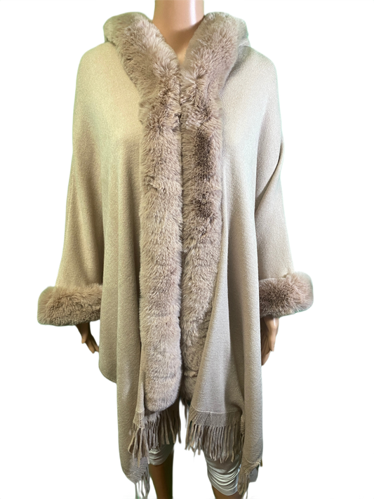 * Pom Pom Fringe Fur - Designer House Sweater