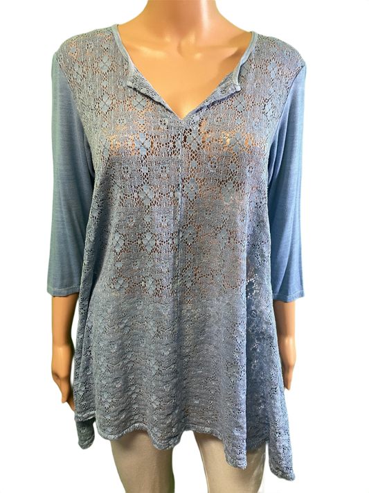 * Knit w/ Full Sleeve - Sea Breeze Top