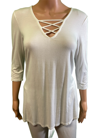 * V-Neck Cross - Sea Breeze Top