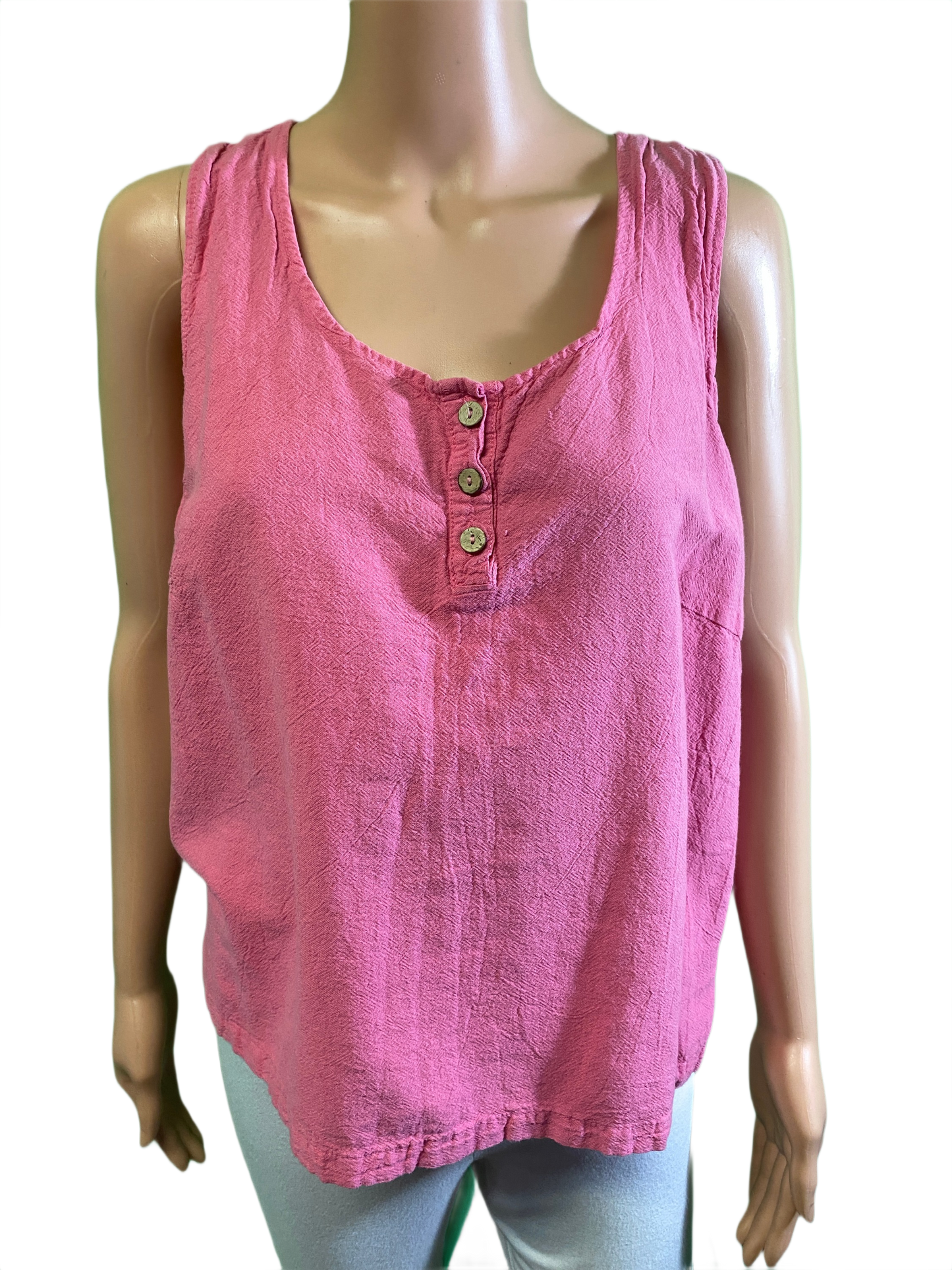 * Gauze Buttons - Sea Breeze Tank