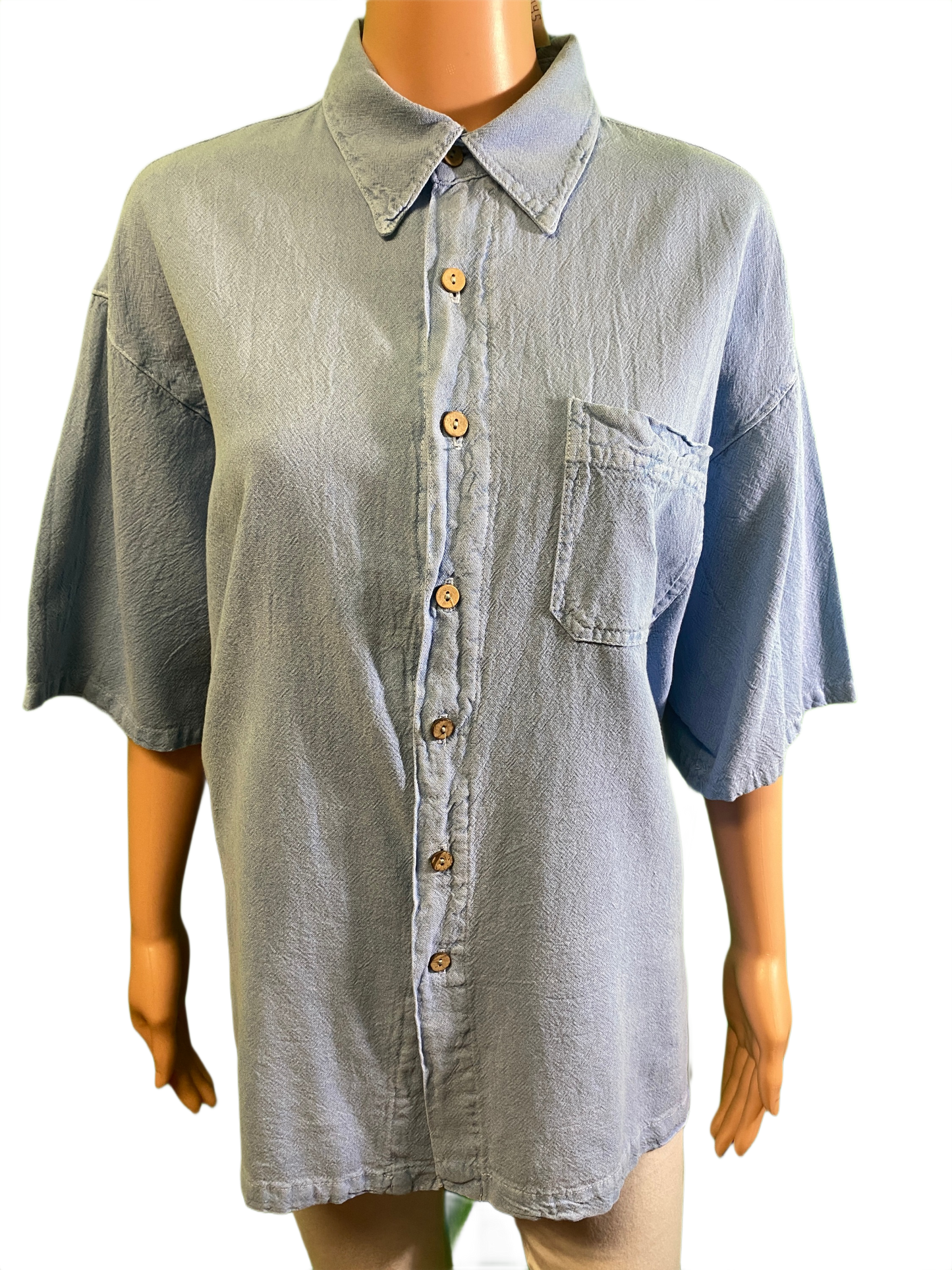 * Button-Up Pocket - Sea Breeze Shirt