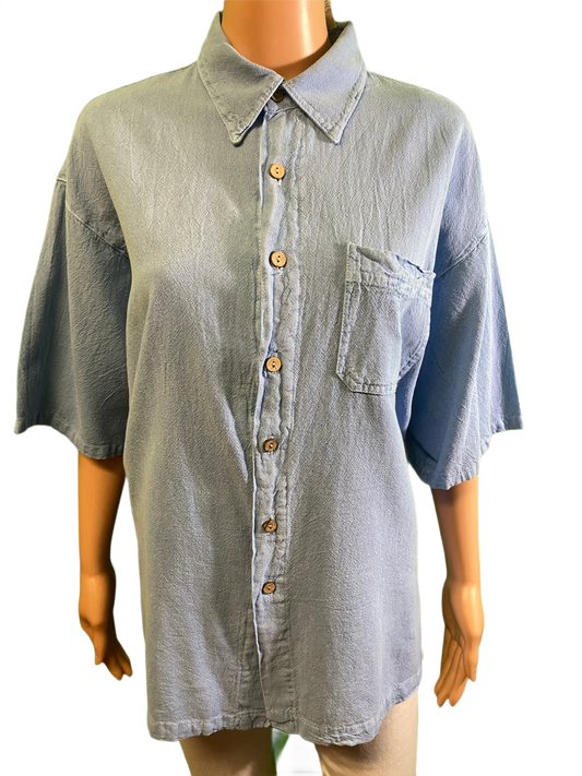 * Button-Up Pocket - Sea Breeze Shirt