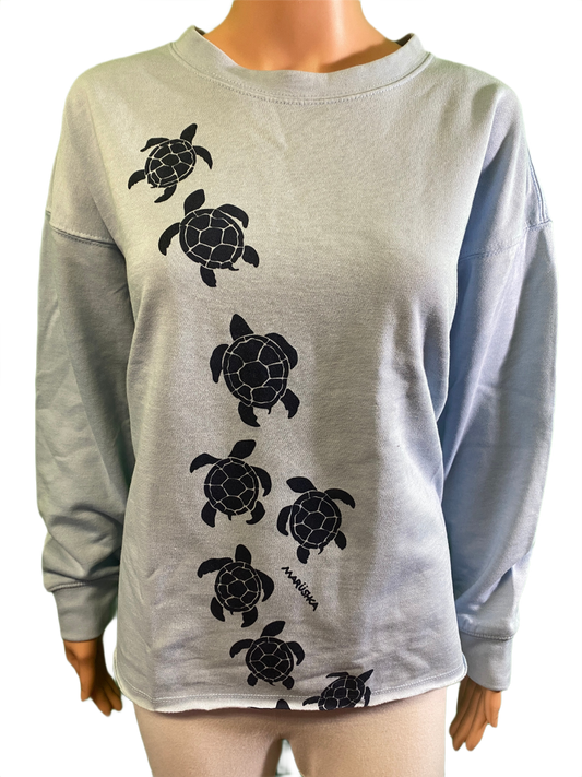 * Sea Turtle March Drop Shoulder Crew - Marushka Sweatshirt