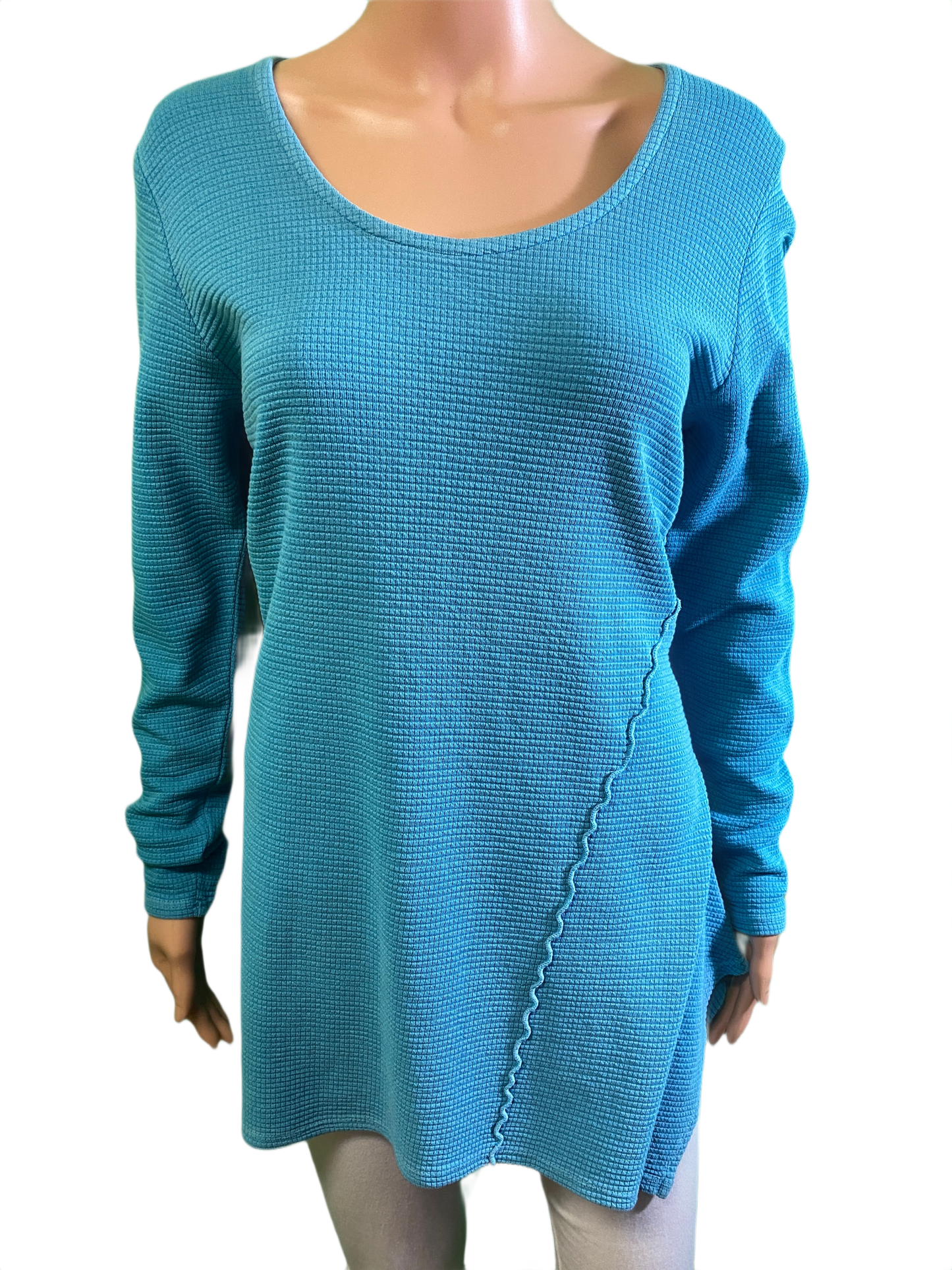 * Waffle Weave w/ Seam - Sea Breeze Top