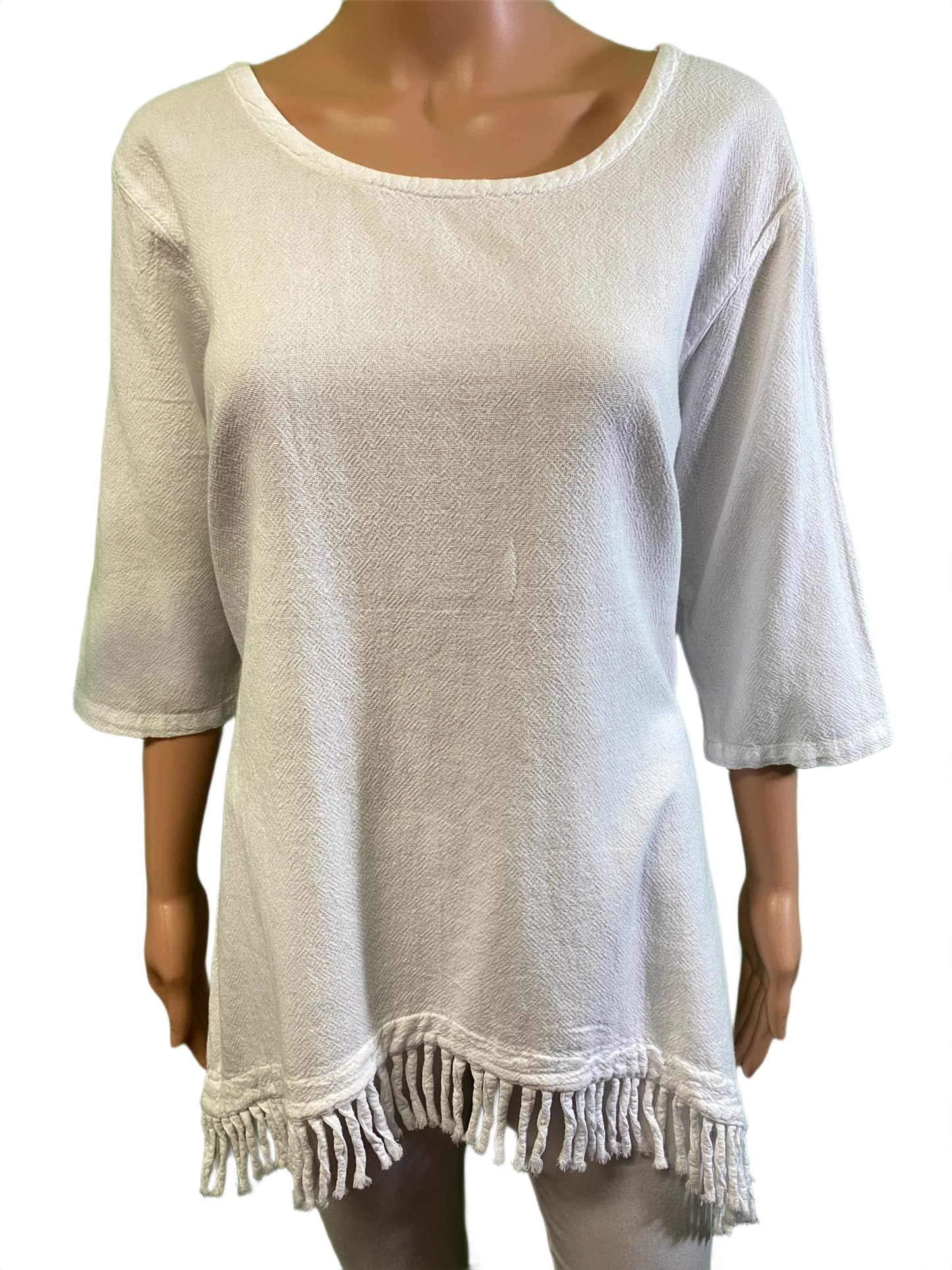 * Bahama Gauze Fringe - Sea Breeze Top