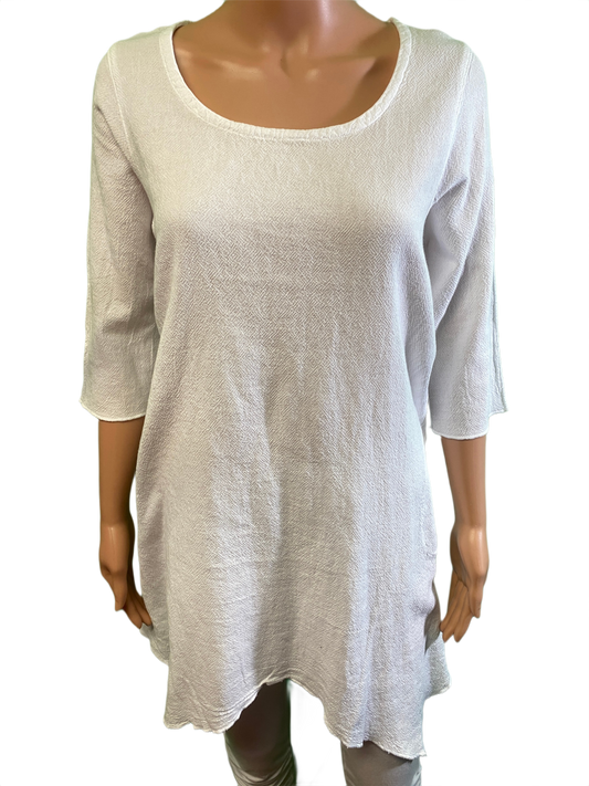 * American Gauze Long 2-Pocket - Sea Breeze Tunic