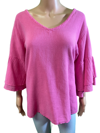 * French Gauze Bell Sleeve - Sea Breeze Top