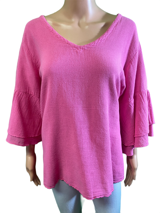 * French Gauze Bell Sleeve - Sea Breeze Top