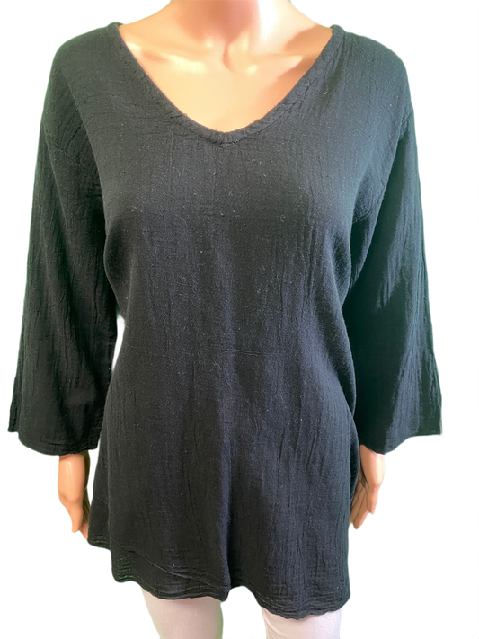 * Bubble Gauze Asymmetrical - Sea Breeze Tunic