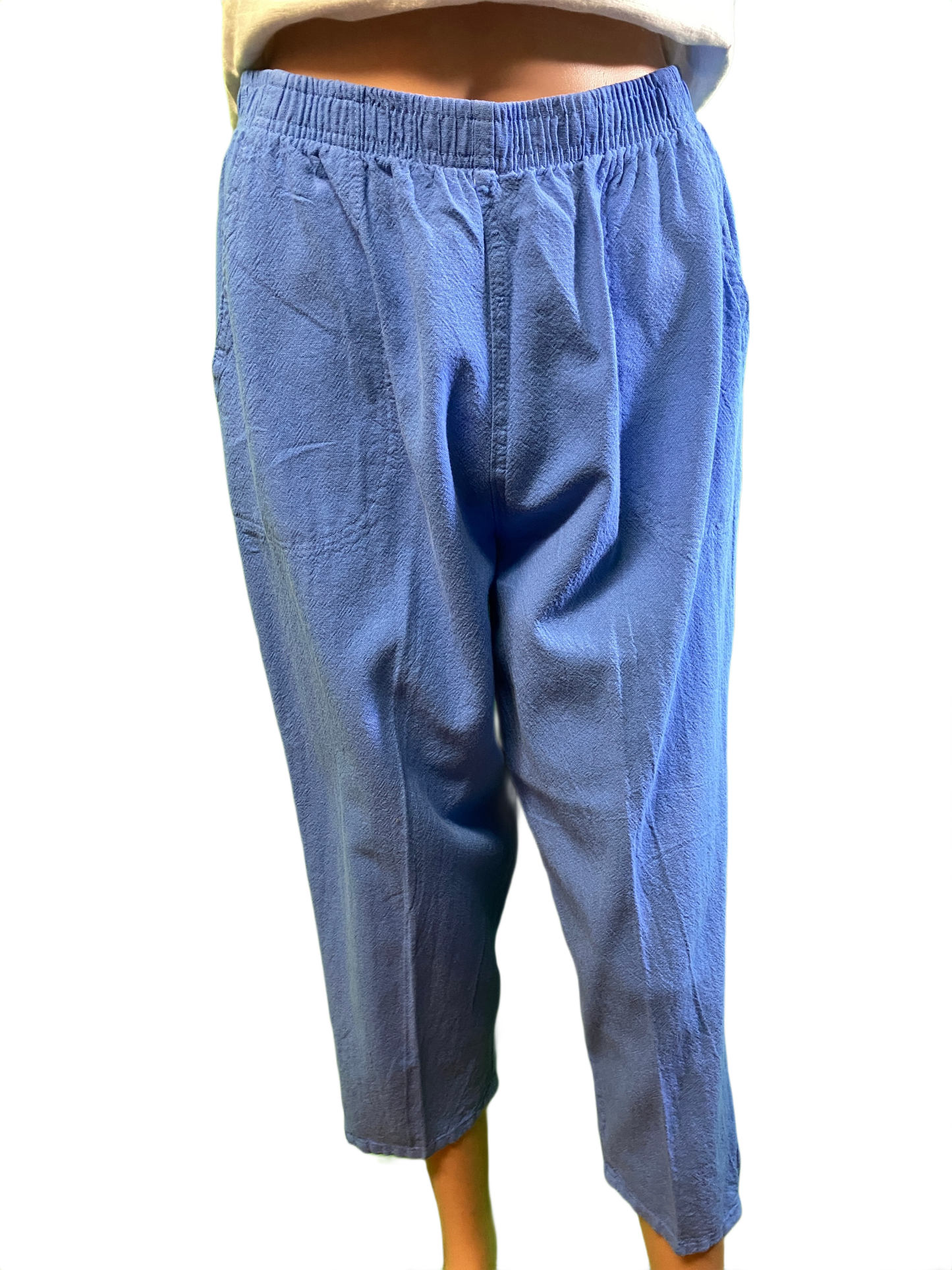 * American Gauze Button - Sea Breeze Capri