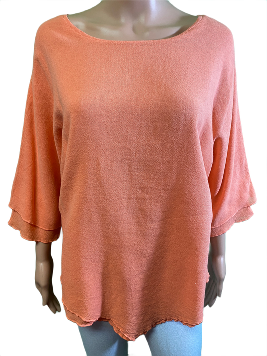 * French Gauze Double Layer - Sea Breeze Top