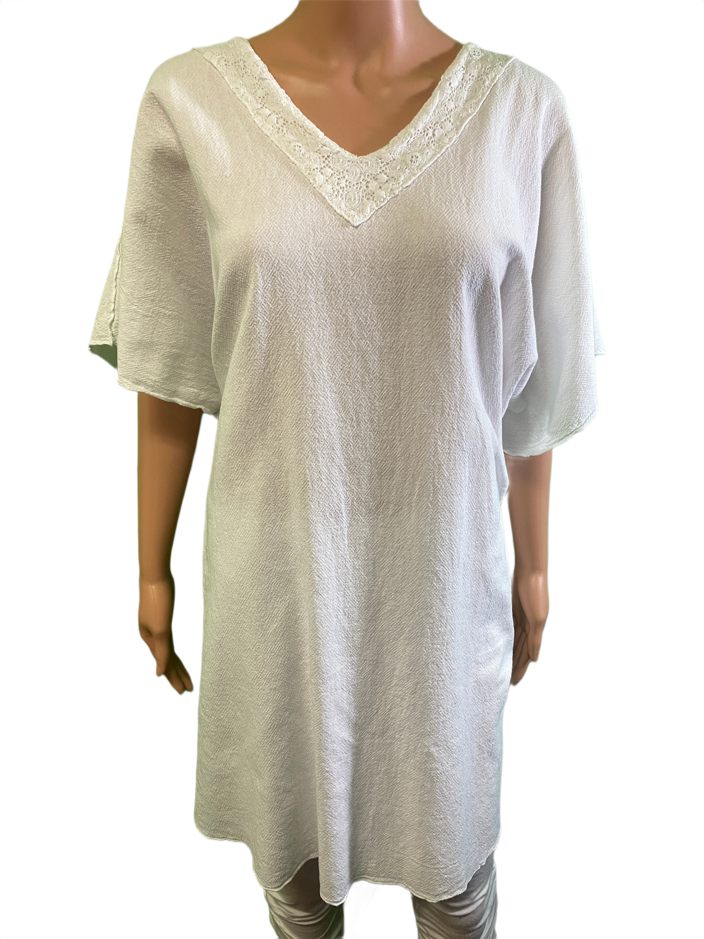 * Hawaiian Gauze Beach Cover Up - Sea Breeze Top