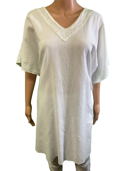 * Hawaiian Gauze Beach Cover Up - Sea Breeze Top