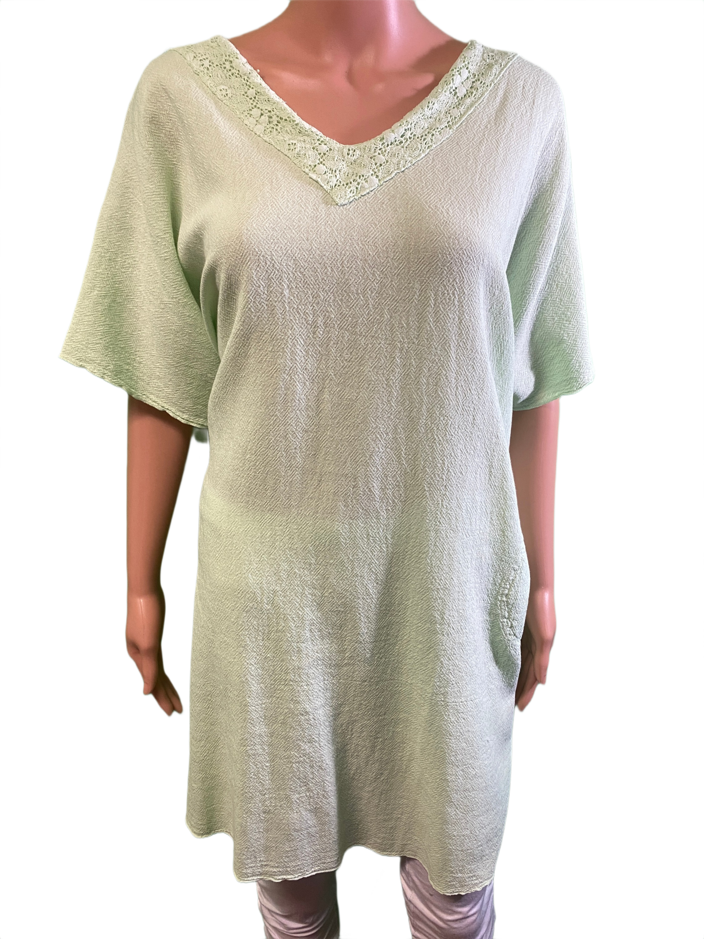 * Hawaiian Gauze Beach Cover Up - Sea Breeze Top