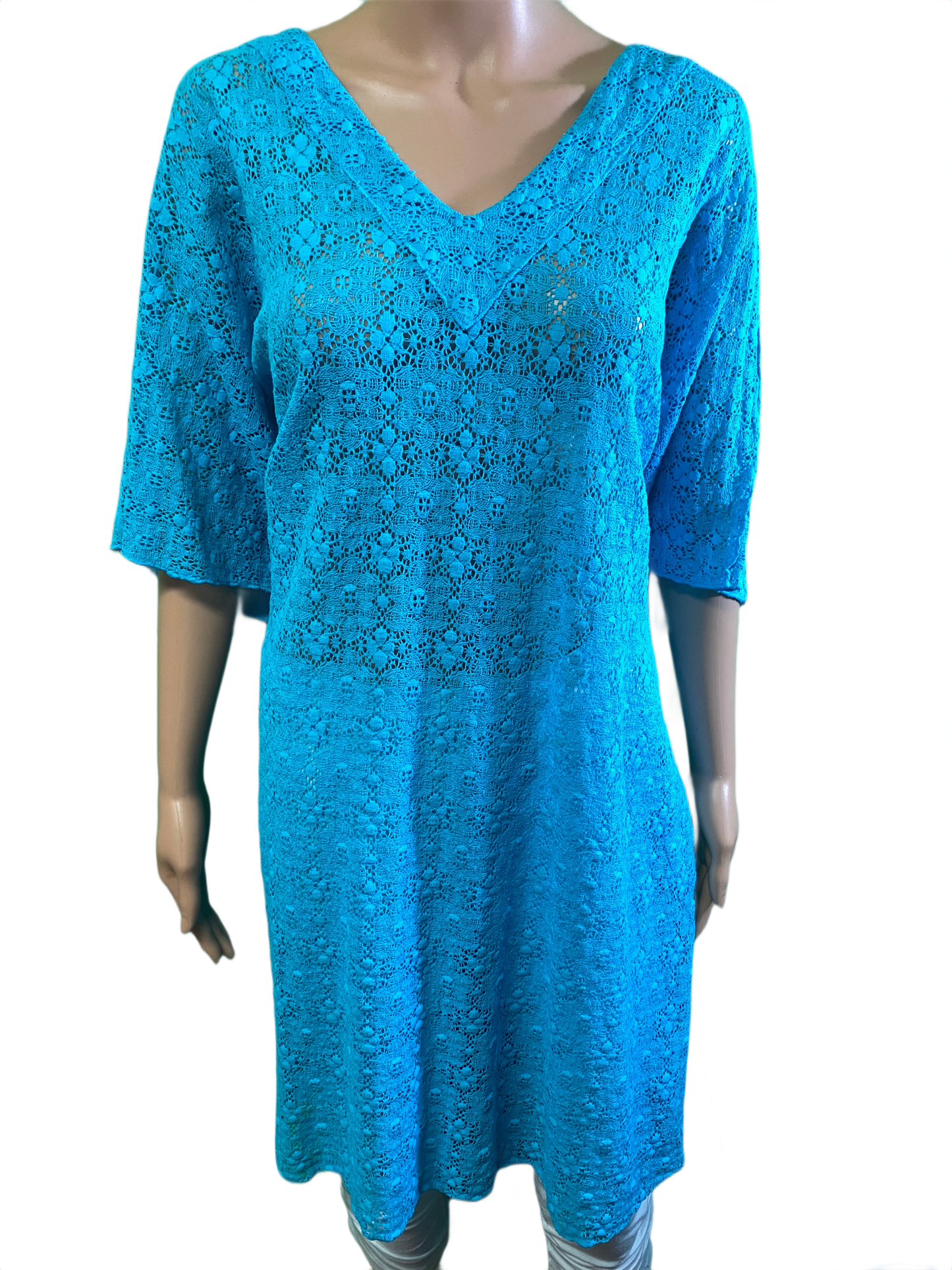 * Lace O/S Beach Cover Up - Sea Breeze Top