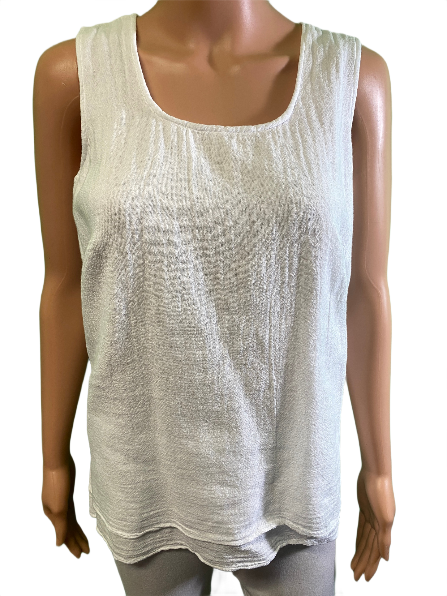* Bubble Gauze Top - Sea Breeze Tank
