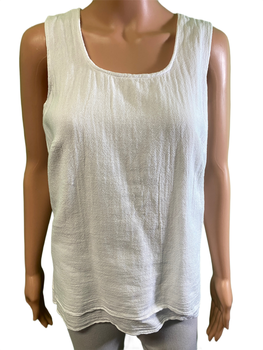 * Bubble Gauze Top - Sea Breeze Tank