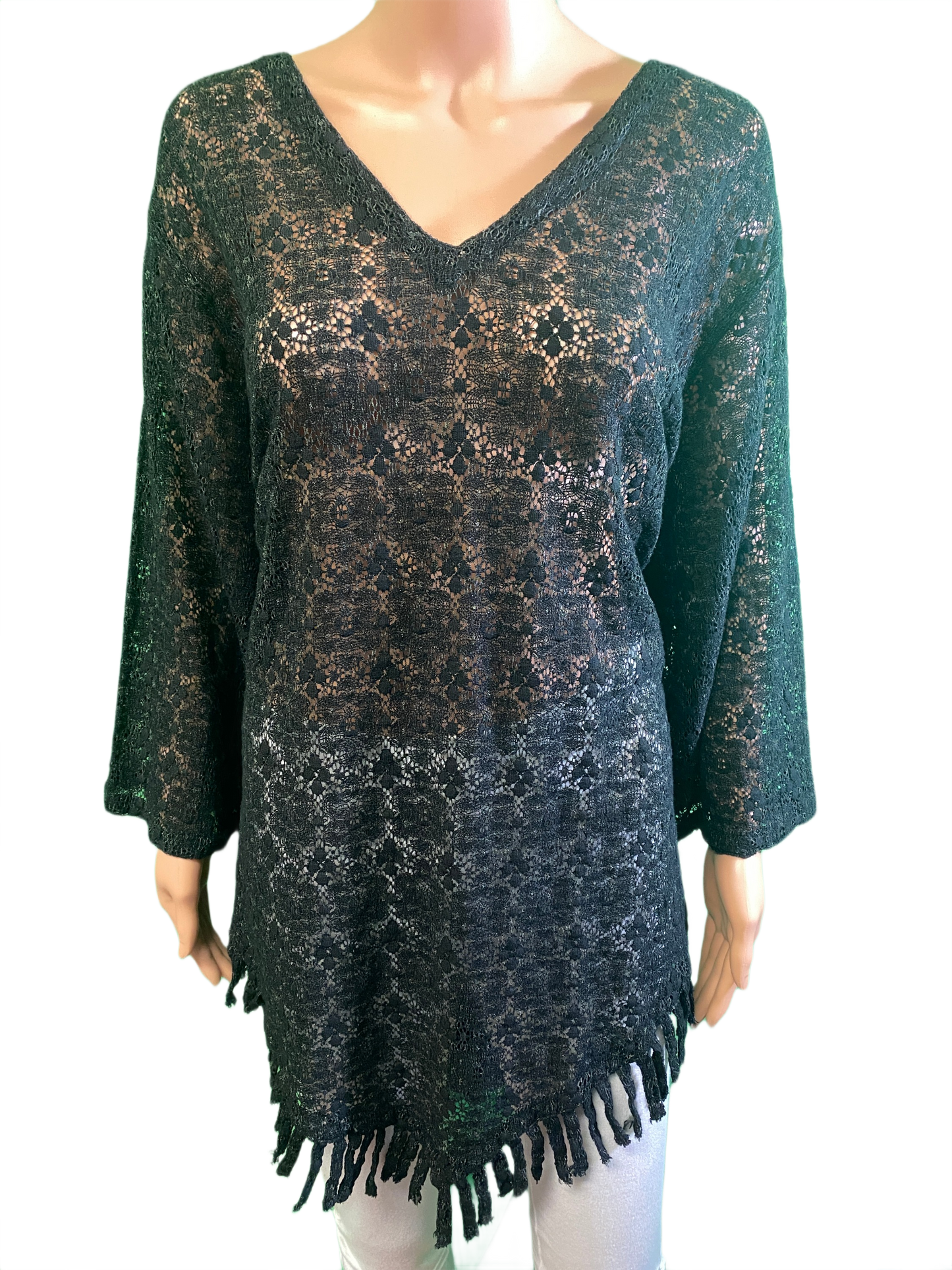 * Lace Fringe - Sea Breeze Top
