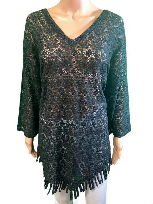 * Lace Fringe - Sea Breeze Top