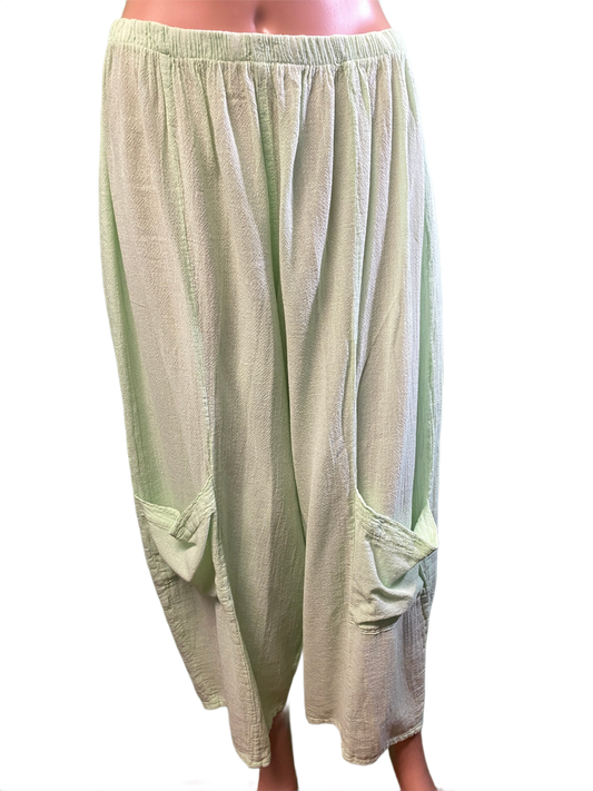 * French Gauze Gaucho - Sea Breeze Pant