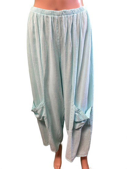 * French Gauze Gaucho - Sea Breeze Pant