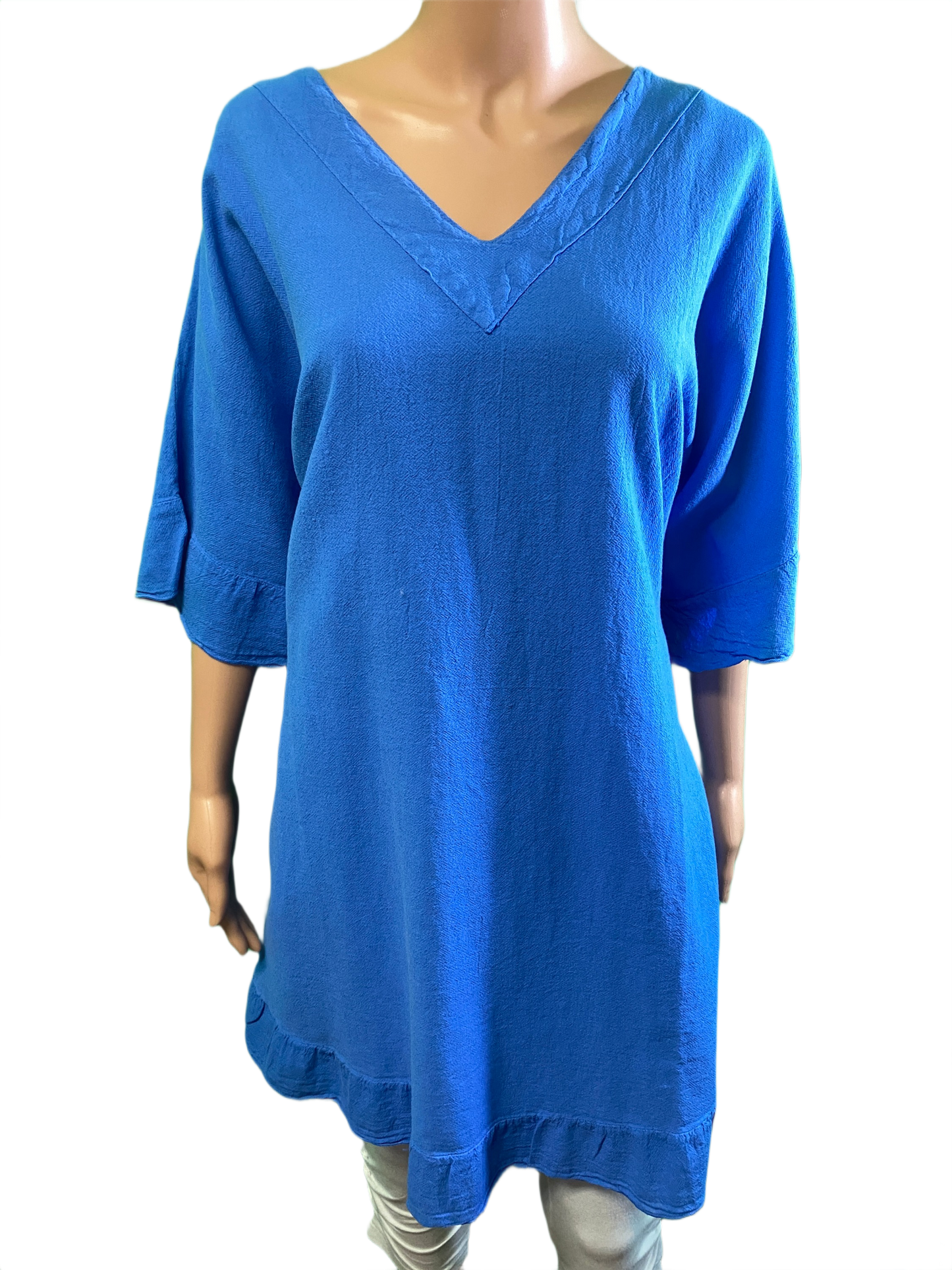 * Light Crinkle Ruffle - Sea Breeze Tunic