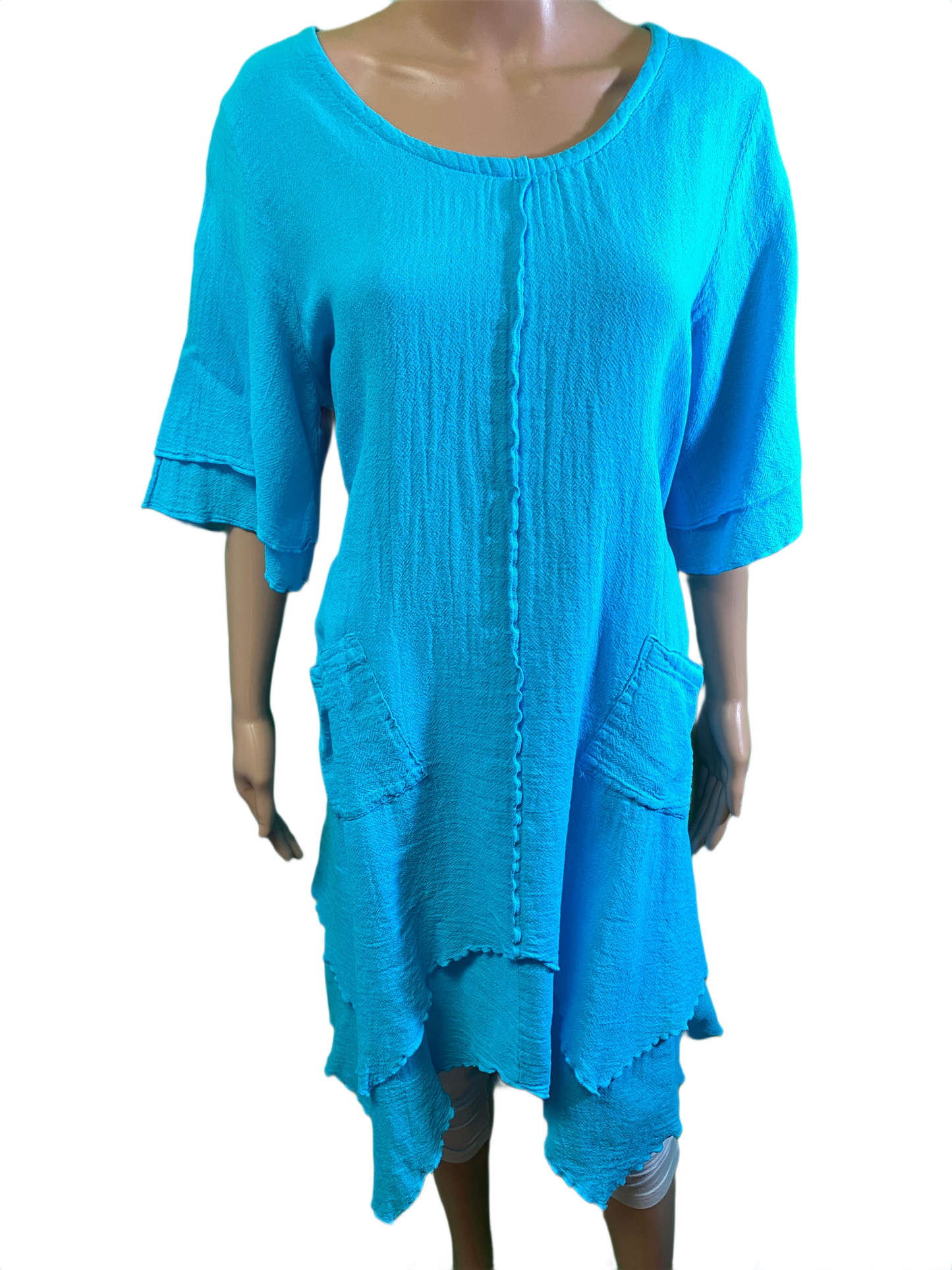* French Gauze 2 Pocket - Sea Breeze Dress