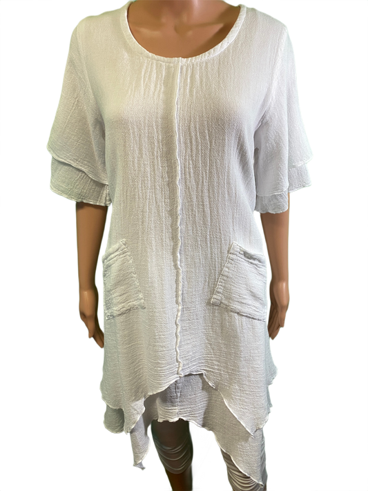 * French Gauze 2 Pocket - Sea Breeze Dress