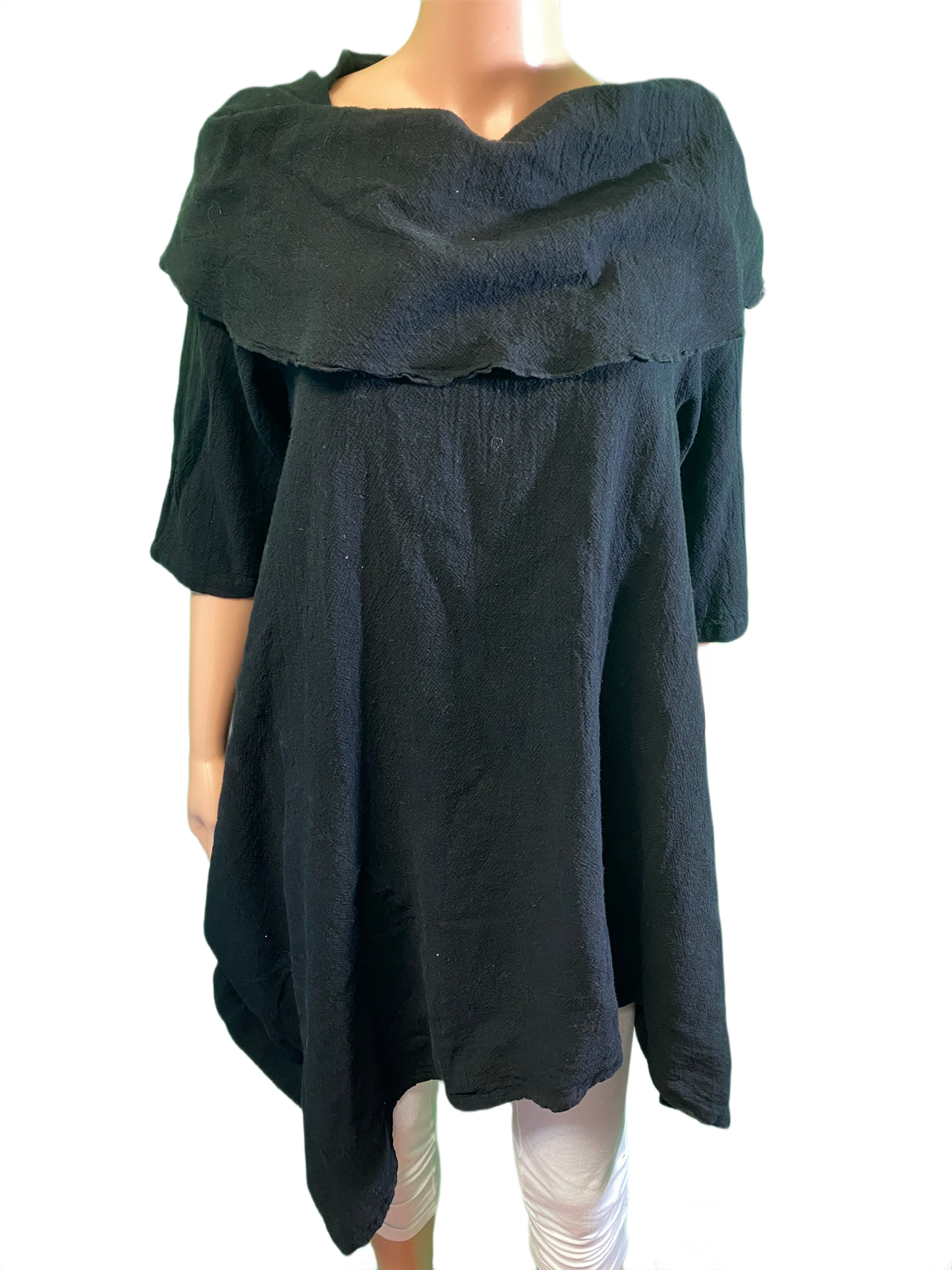 * Hawaiian Gauze Cowl Neck - Sea Breeze Tunic