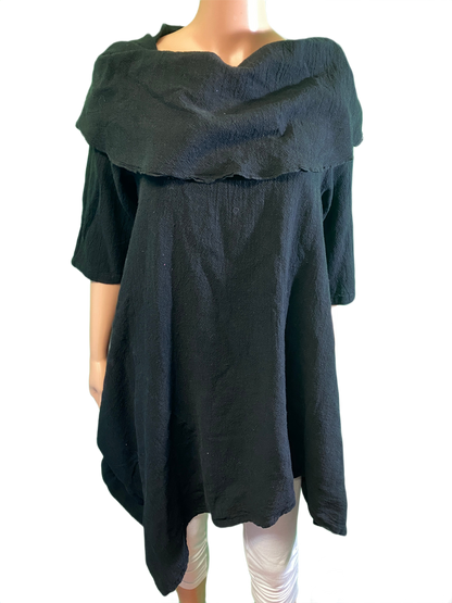 * Hawaiian Gauze Cowl Neck - Sea Breeze Tunic